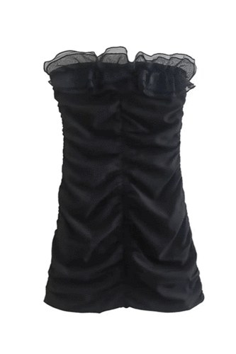 셔링 튜브 탑 드레스 (S,M)