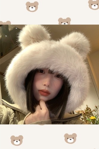 따뜻한 곰돌이 귀 모자 (5color)